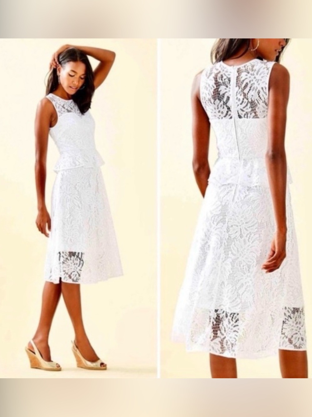 NWT Lilly Pulitzer Paradise Found Lace Nolea Dress in Resort White
